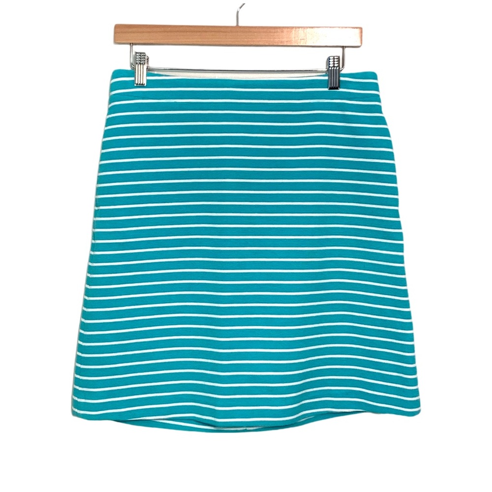 Talbots Petite Blue White Striped Pencil Skirt Sz 6 Petite Coastal Summer